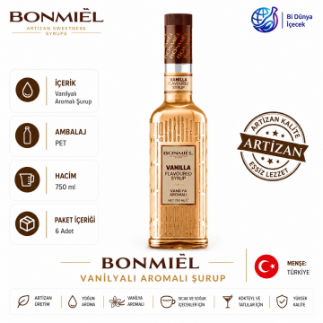 Bonmiel Artizan Şurup Vanilya Aromalı 750 ml x 6