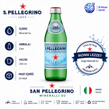 San Pellegrino Doğal Mineralli Su 250 ml x 24