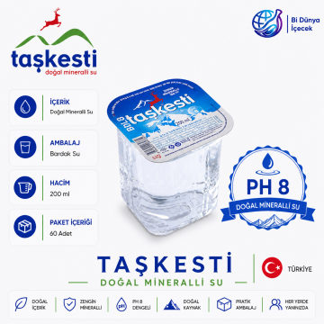 Taşkesti Doğal Mineralli Su Bardak 200 ml x 60