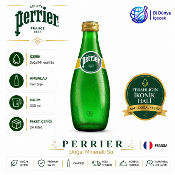 Perrier Doğal Mineralli Su 330 ml x 24