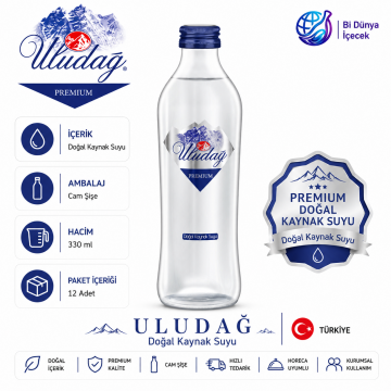 Uludağ Premium Doğal Kaynak Suyu 330 ml x 12
