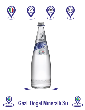 San Benedetto Doğal Mineralli Gazlı Su Cam Şişe 750 ML
